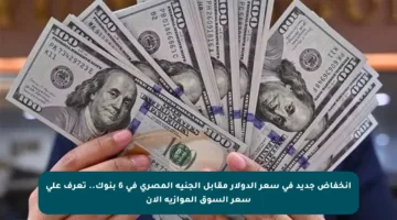 انخفاض جديد في سعر الدولار مقابل الجنيه المصري في 6 بنوك.. تعرف على سعر السوق الموازية الآن